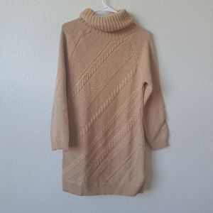 Soft Surroundings Cable Knit Wool Blend Sweater Dress Size XS